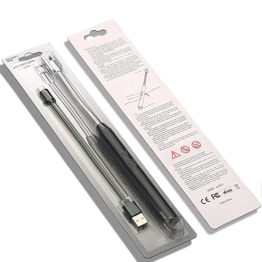 360° Outdoor Kitchen Lighter | USB Rechargeable Electronic Arc Lighter With Flexible Neck, Safety Lock